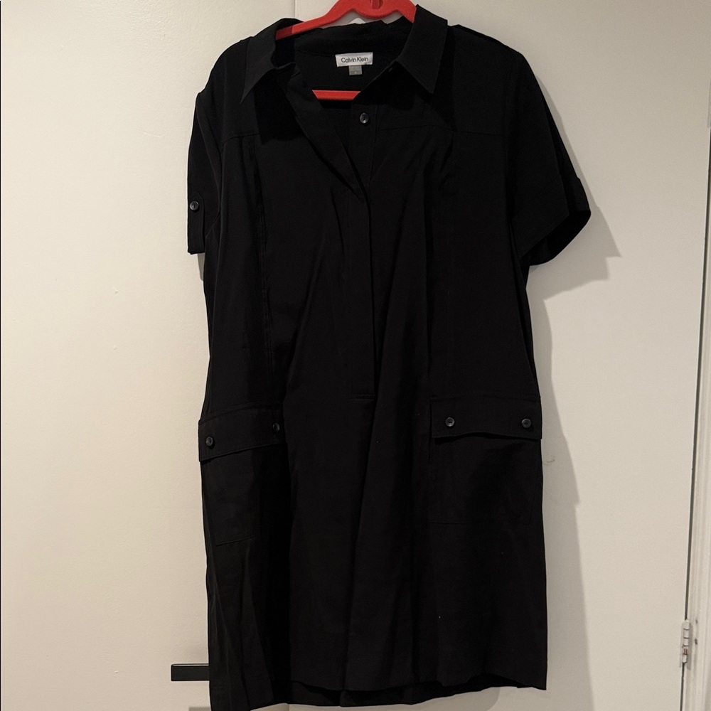 Calvin Klein Black Short Sleeve Dress
